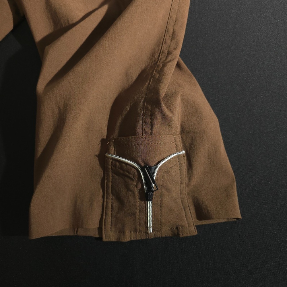 JAMIE SADOCK Cropped Capri Athletic Shorts Pants Womens Sz 8 Brown Khaki Nylon - Picture 11 of 13